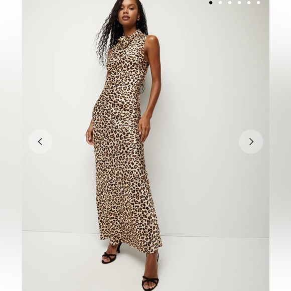 ✨NWT - KURA LEOPARD-PRINT COLUMN DRESS ✨ - Picture 1 of 3